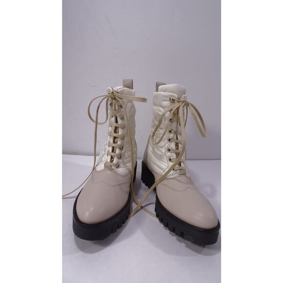 Theory Women's Laced Boot Nylon Ankle Boots Booties NWOB 498 Sz 37 - Picture 1 of 9